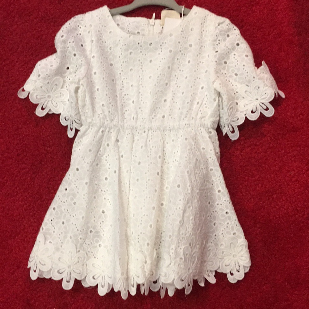White lace toddler dress